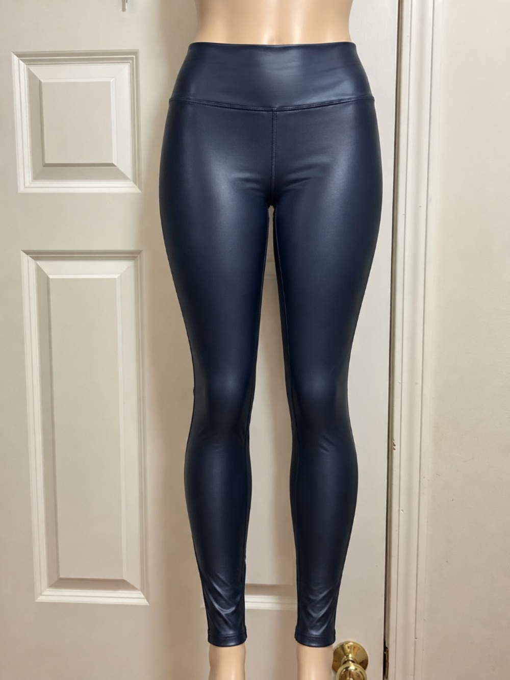 OFFLINE by Aerie Real Luxe High-Rise Faux Leather Leggings – Navy Blue – Medium